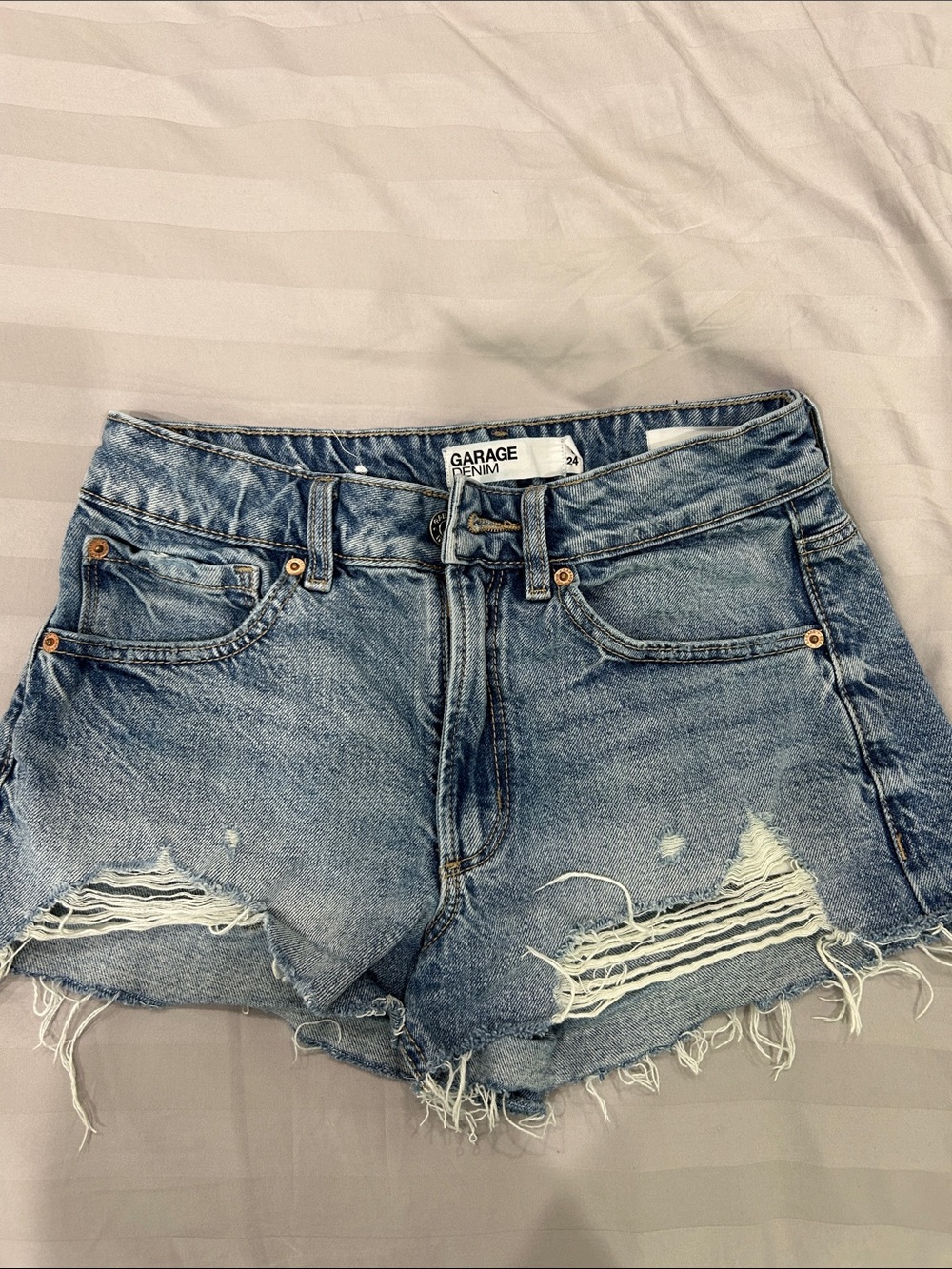 New Garage Festival Blue Denim Jean Shorts 24